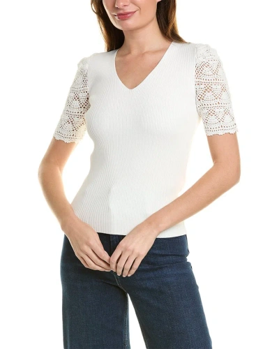 Elie Tahari The Liv Top In White