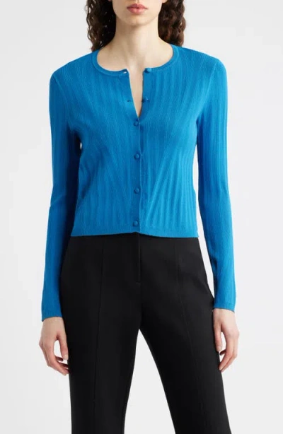 Elie Tahari The Lori Cardigan In Blue