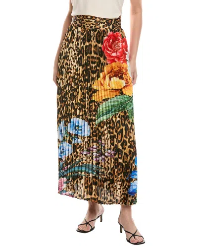Elie Tahari The Louise Pleated Skirt In Multi