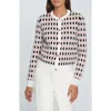 Elie Tahari The Loxley Button-down Check Knit Cardigan In Blush Rose Combo