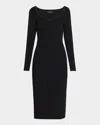 Elie Tahari Women's Metal-loop Embellished Body-con Dress In Noir