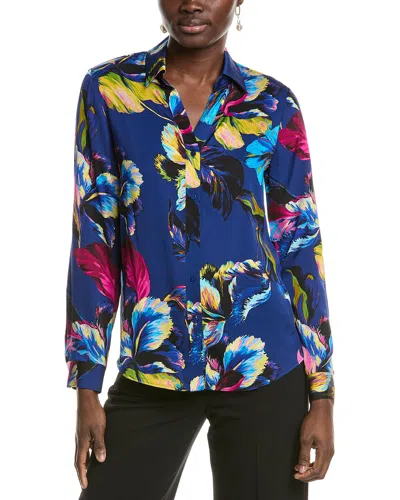 ELIE TAHARI ELIE TAHARI THE MADELINE SILK-BLEND BLOUSE