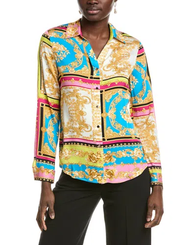 ELIE TAHARI THE MADELINE SILK-BLEND BLOUSE