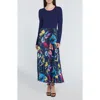 Elie Tahari The Belinda Sweater Dress In Daphne Blue With Daphne Garden
