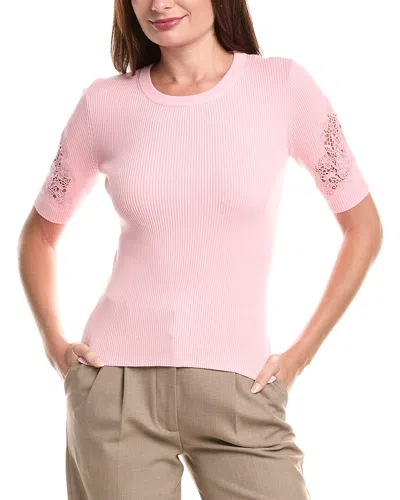 Elie Tahari The Magnolia Sweater In Pink