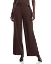 Elie Tahari The Malka Belt Detail Pants In Brown