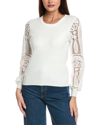 ELIE TAHARI THE MARGARET LACE SWEATER