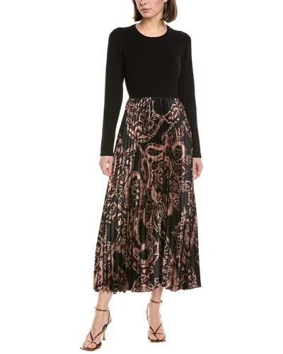 Elie Tahari The Mave Mixed Media Mystical Paisley Maxi Dress In Multi