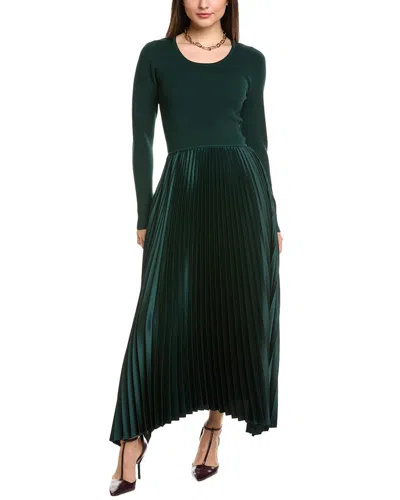 Elie Tahari The Mave Mixed Media Sweaterdress In Juniper