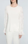 Elie Tahari The Mavea Top In Sky White