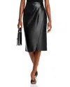 Elie Tahari The Melania Faux Leather Skirt In Noir