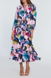 Elie Tahari The Mila Floral Midi Dress In Garden Print