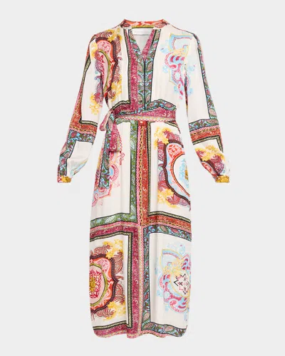 Elie Tahari The Mila Kaleidoscope Midi Dress In Multi