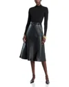 Elie Tahari The Miranda Mixed Media Dress In Black