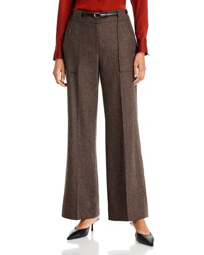 Elie Tahari The Natalie High Rise Pants In Brown