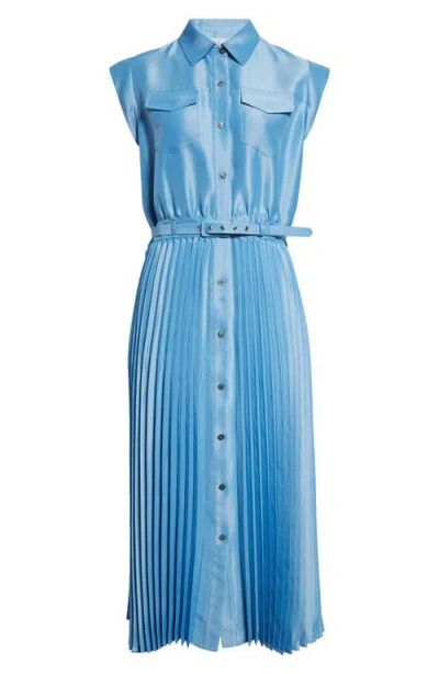 ELIE TAHARI ELIE TAHARI THE NATALYIA PLEATED BELTED MAXI DRESS