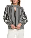 Elie Tahari The Olivia Silk-blend Blouse In Black