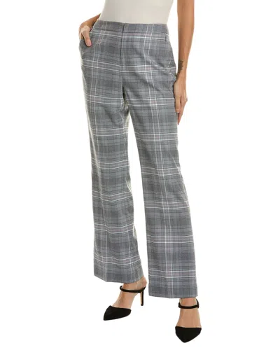 Elie Tahari Women's The Paige Plaid Straight-leg Pants In Grey