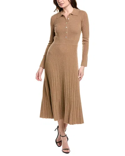 Elie Tahari The Penny Cashmere Sweaterdress In Brown