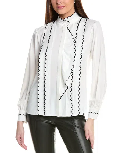 Elie Tahari The Rae Blouse In White