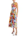 Elie Tahari The Raquel Spring Morning Floral Print Sleeveless Dress In Spring Morning