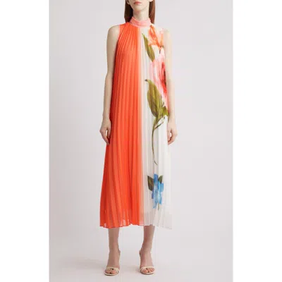 ELIE TAHARI ELIE TAHARI THE REILLEY SPRING MEMORY SLEEVELESS CHIFFON DRESS