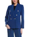 Elie Tahari The Rita Double-breasted Shawl Collar Blazer In Blue