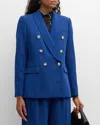 Elie Tahari The Rita Double-breasted Shawl Collar Blazer In Twilight