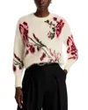 Elie Tahari The Roberta Cashmere Floral Sweater In Neutral