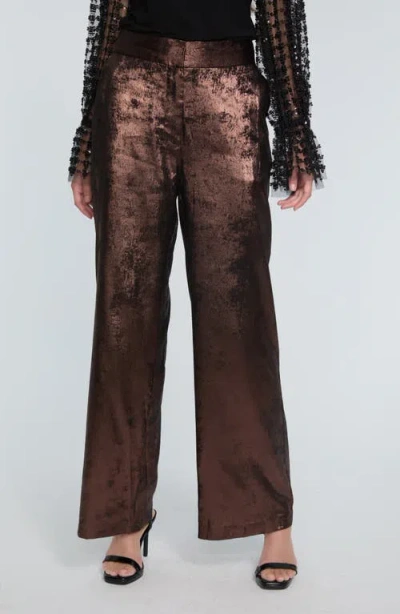Elie Tahari The Robinne Beaded Sleeve Top In Noir