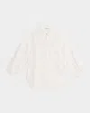 Elie Tahari The Romy Embroidered Eyelet Linen Blend Button-up Shirt