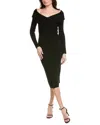 Elie Tahari The Rowan Wool Sweaterdress In Black