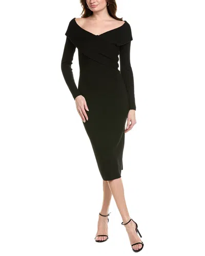 Elie Tahari The Rowan Wool Sweaterdress In Black