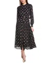 Elie Tahari The Rue Silk-blend Maxi Dress In Black