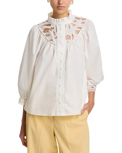 ELIE TAHARI THE RYLAN LACE BLOUSE