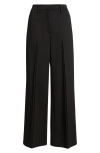Elie Tahari The Saddy Inverted Pleat Wide Leg Pants In Black