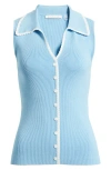 Elie Tahari The Shiloh Lace-trim Rib Knit Top
