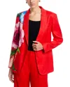 Elie Tahari Simone Floral-print Twill Blazer In Spring Memories