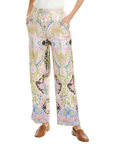 Elie Tahari The Skylar Linen-blend Pant In Pink