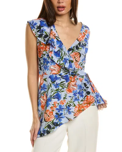 Elie Tahari The Sloane Silk Blouse In Multi
