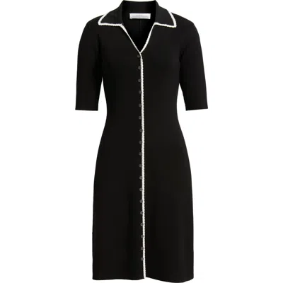 Elie Tahari The Sonja Rib Knit Sweater Dress In Multi