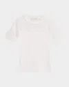 Elie Tahari The Stephanie Ribbed Embroidered-yoke Top