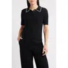 Elie Tahari The Stevie Cashmere Polo Sweater In Black