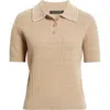 Elie Tahari The Stevie Cashmere Polo Sweater In Brown