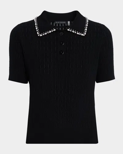 ELIE TAHARI THE STEVIE SHORT-SLEEVE CASHMERE POLO SHIRT