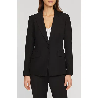 Elie Tahari The Sylvie One-button Blazer In Black