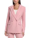 Elie Tahari The Tanner Double Breasted Blazer In Pink
