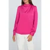 Elie Tahari The Valentine Silk Blend Blouse In Haute Pink