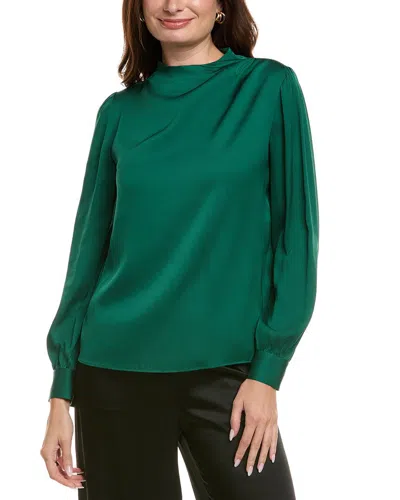 Elie Tahari The Tien Silk-blend Blouse In Green