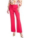 Elie Tahari The Tiffany Mid-rise Flare-leg Twill Pants In Pink